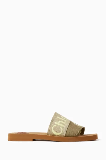 Woody Logo Slides in Linen