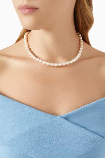 Kiku Pearl Necklace in 18kt Gold