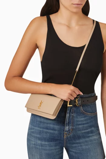 Cassandre Phone Holder with Strap in Smooth Leather
