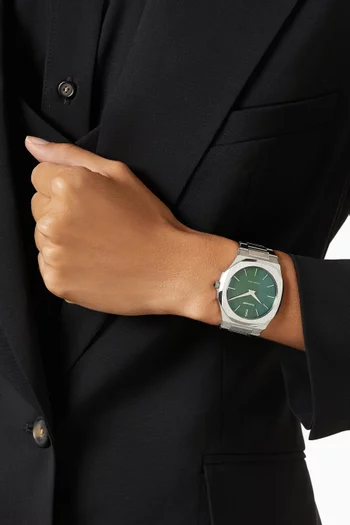 Ultra Thin Quartz Stainless Steel Watch, 40mm