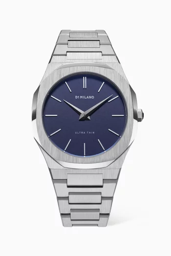 Ultra Thin Quartz Stainless Steel Watch, 38mm