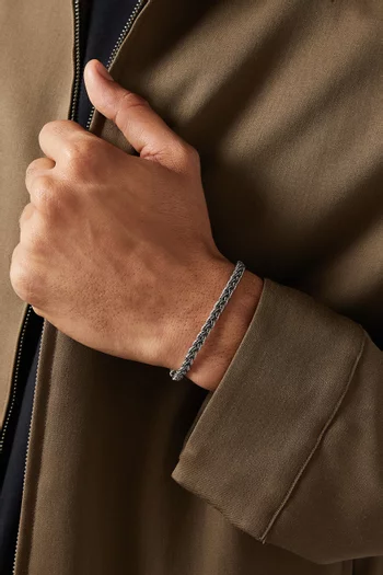 Round Braid Bracelet in Sterling Silver
