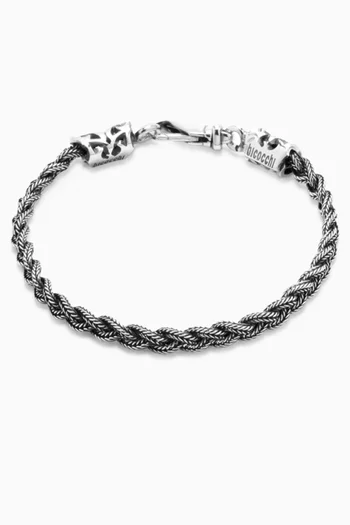 Round Braid Bracelet in Sterling Silver