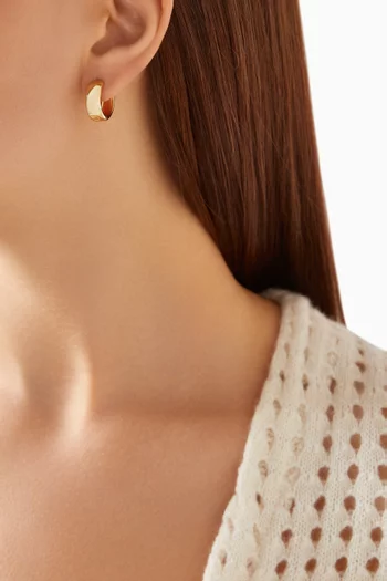 Monaco Huggies in Gold-plated Brass