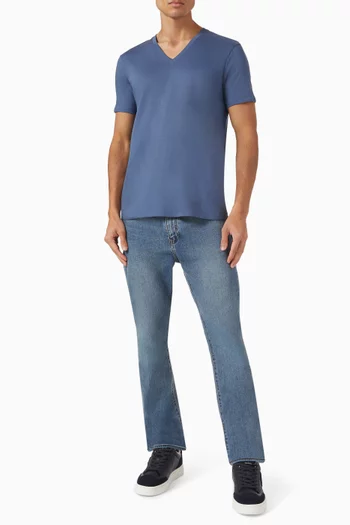 V-neck Slim T-shirt in Pima Cotton-jersey