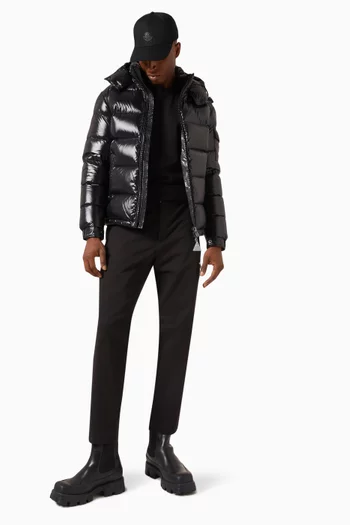 Maya Short Down Jacket in Nylon-laqué