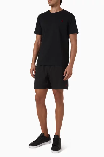 Traveer Logo Embroidered Mid Swim Shorts