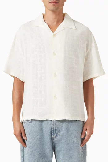 Loose Weave Check Vacation Shirt in Cotton