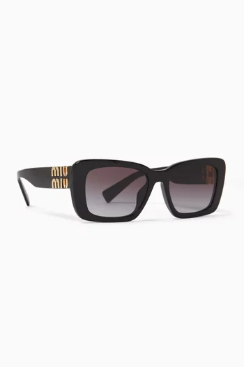 Rectangle Sunglasses in Acetate