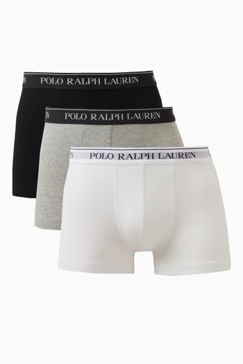 Logo Trunks in Stretch Cotton, Set of 3