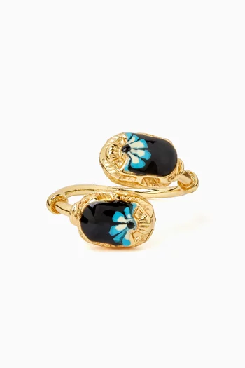 Duality Scaramouche Ring in 24kt Gold-plated Metal