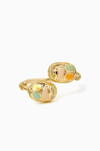 Duality Scaramouche Ring in 24kt Gold-plated Metal