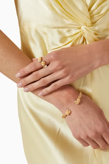 Duality Scaramouche Ring in 24kt Gold-plated Metal