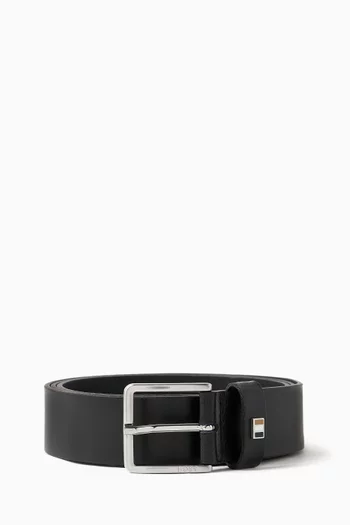 Signature Stripe Belt in Leather