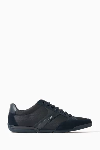 Mixed-material Sneakers in Suede & Faux Leather