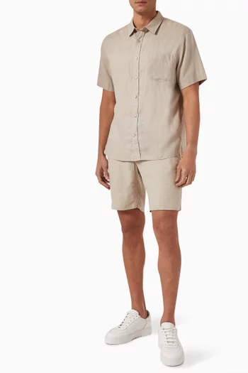 Drawstring Shorts in Lightweight Hemp