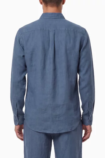 Classic-fit Long-sleeve Shirt in Linen