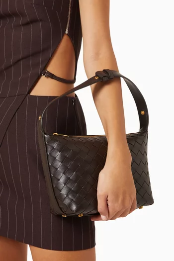 Mini Wallace Shoulder Bag in Intrecciato Nappa