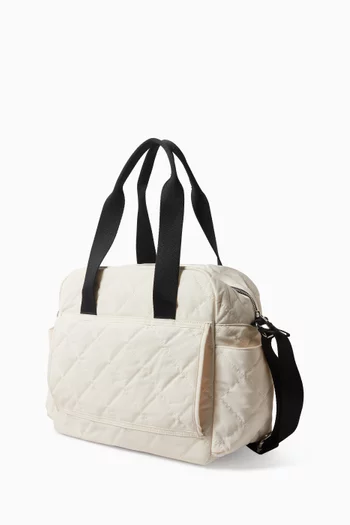 Puffer Diaper Bag in Quilted Nylon