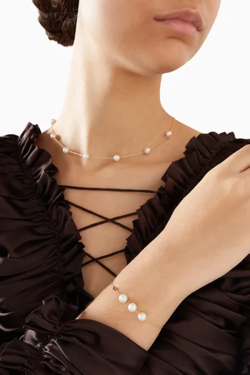 Kiku Pearl Necklace in 18kt Gold