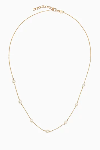 Kiku Pearl Necklace in 18kt Gold