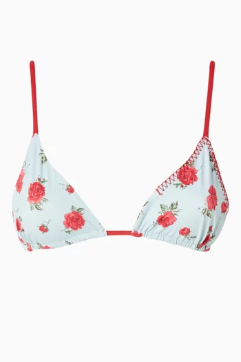 Lumia Triangle Bralette Bikini Top in Stretch Nylon