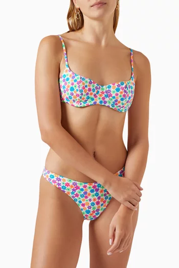 Cola Underwire Balconette Bikini Top in Stretch Nylon