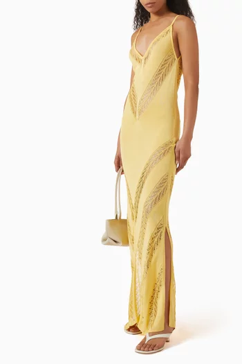 Mimi Maxi Dress in Mesh-knit