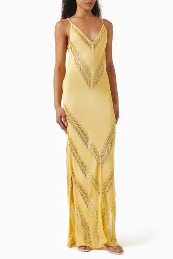 Mimi Maxi Dress in Mesh-knit