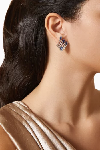 Nia Zirconia Stud Earrings in Sterling Silver