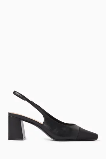 Marcy 65 Slingback Pumps in Leather