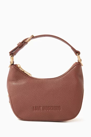 Small Shoulder Bag in Grained Faux Leather