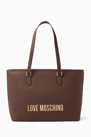 Medium Bold Love Tote Bag in Faux Leather