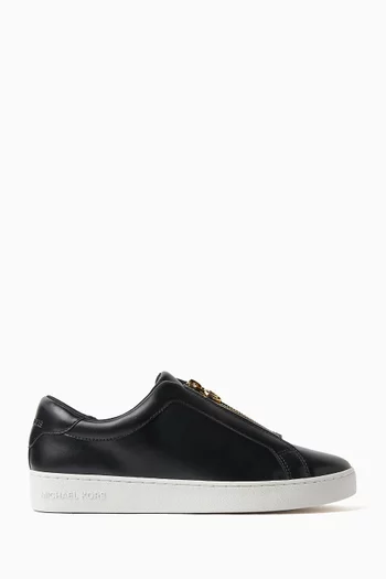 Keaton Zip-up Sneakers in Faux Leather