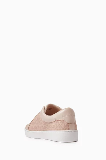 Keaton Signature Logo Zip-up Sneakers in Canvas