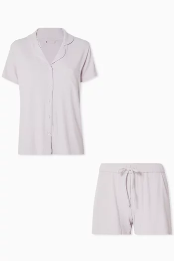 Soft Lounge Short Pyjama Set in Ribbed Modal