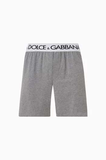 Logo Boxer Shorts in Stretch Cotton