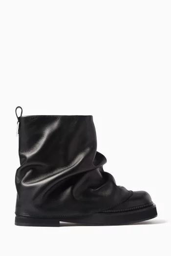 Robin Combat Ankle Boots in Leather