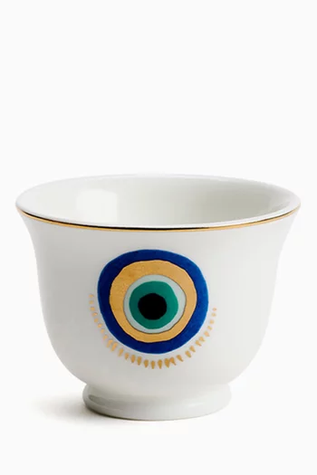 Iris Chaffe Cups in Porcelain, Set of 6