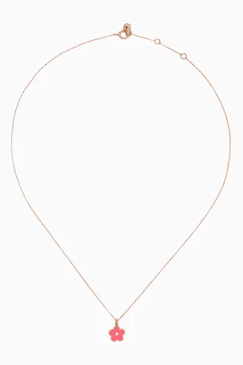 Ara Bambi Diamond Flower Necklace in 18kt Rose Gold