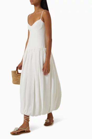 Vento Bustier Bubble Midi Dress in Viscose