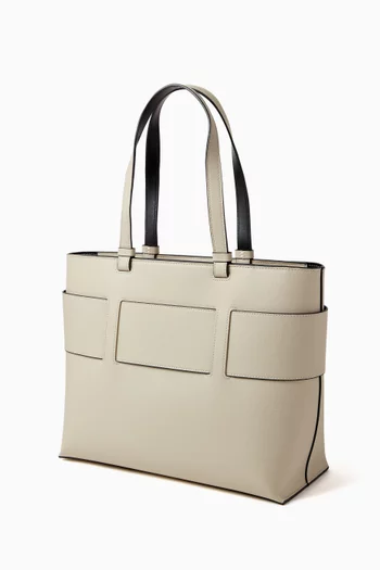 Medium Susy AX Logo Tote Bag in Faux Leather