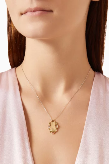 Prayer Diamond Necklace in 18kt Yellow Gold