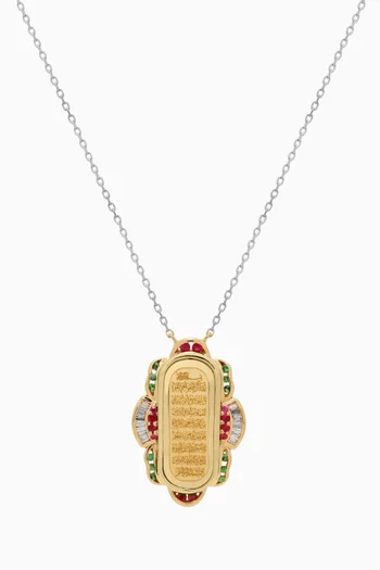 Prayer Diamond Necklace in 18kt Yellow Gold