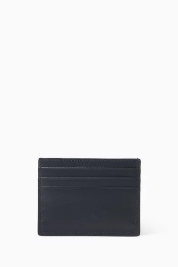 Logo Card Holder in Leather