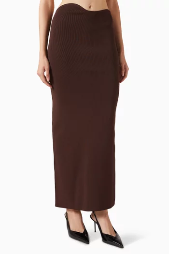 Maparadita Column Maxi Skirt in Compact-knit