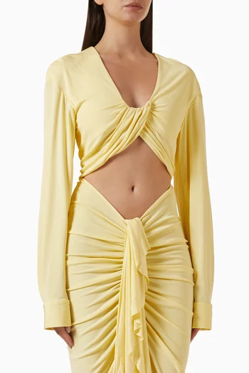 Vivenda Drape Front Top in Viscose