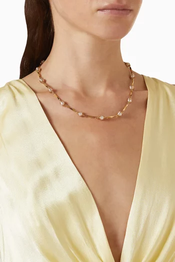 Perla Necklace in Gold-plated Metal