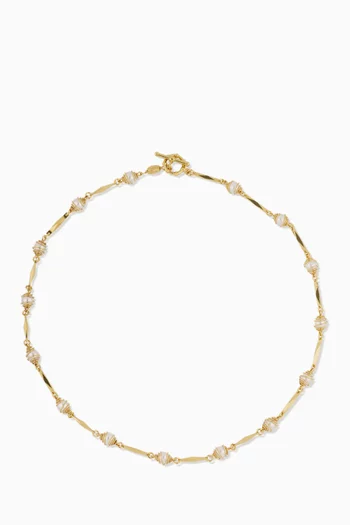 Perla Necklace in Gold-plated Metal