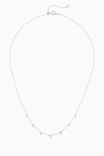 Floating Diamond Necklace in 18kt White Gold